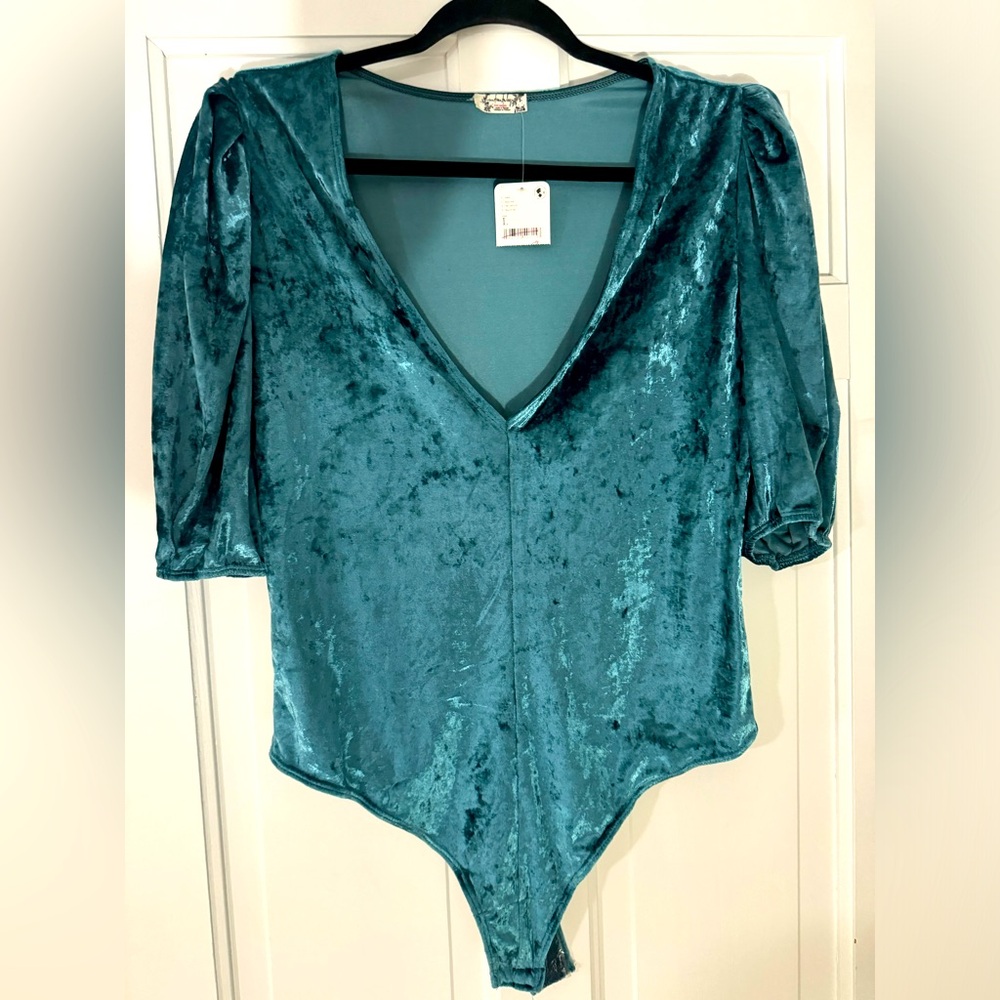 Free People Don’t You Wish velvet bodysuit